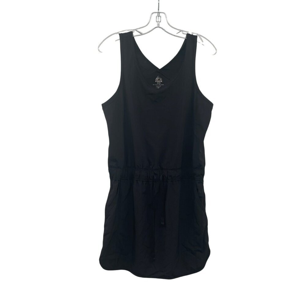 RBX Black Sleeveless Drawstring Waist Athletic Dress